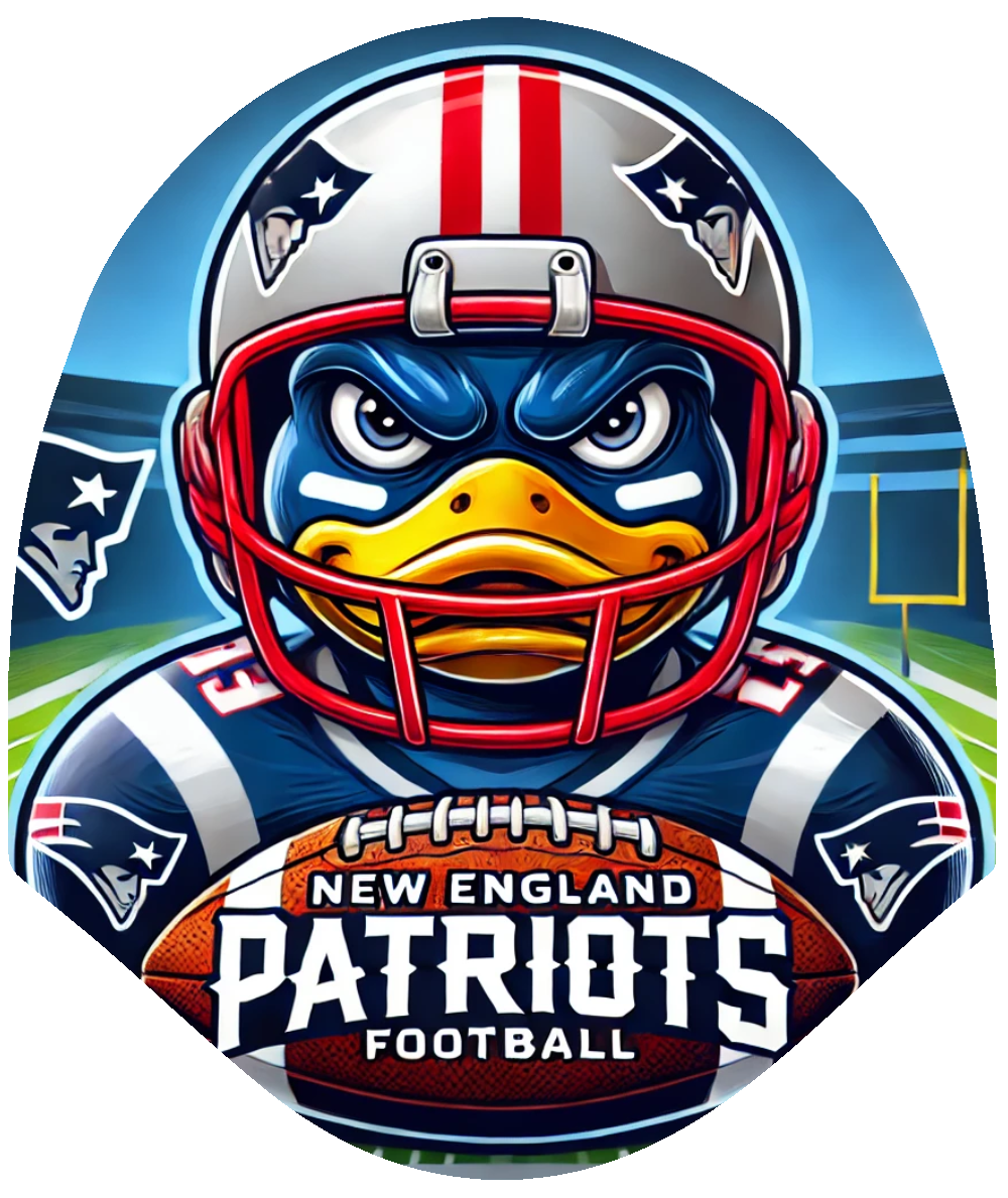 Duck Football - Patriots Car Headrest Cover by HeadzRest