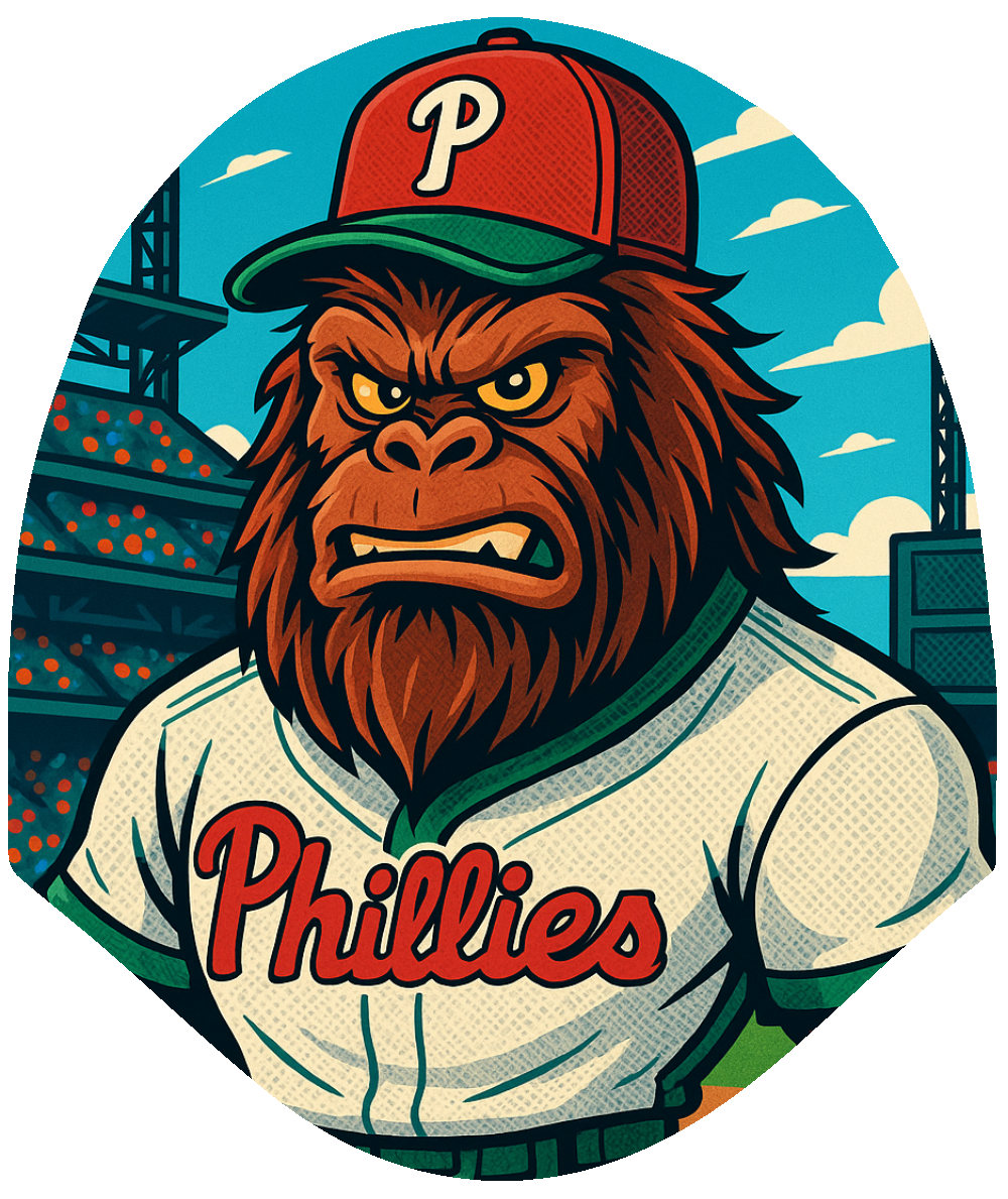 MLB - Phillies Sasquatch Car Headrest Cover by HeadzRest