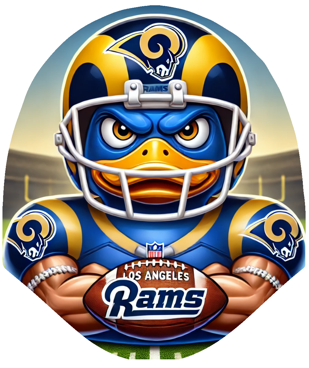 Duck Football - Rams Car Headrest Cover by HeadzRest