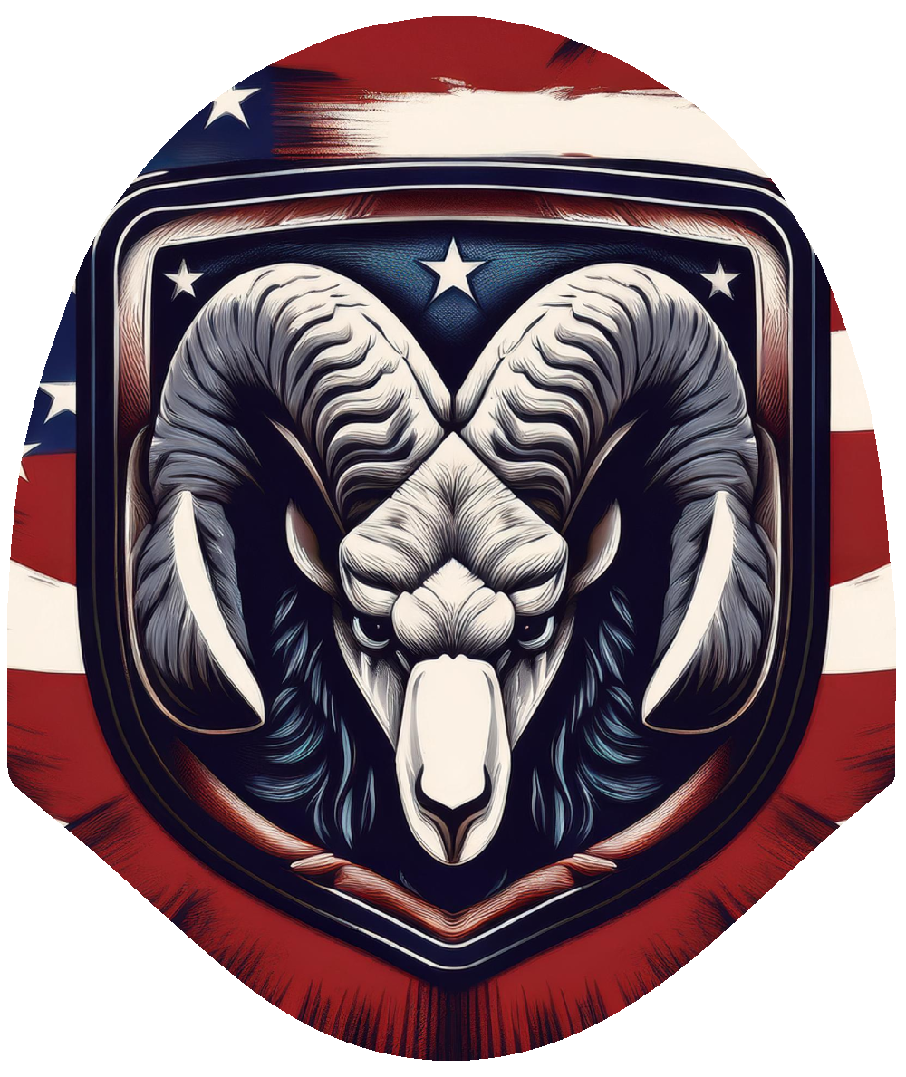 Patriotic Ram – American Pride Car Headrest Cover by HeadzRest