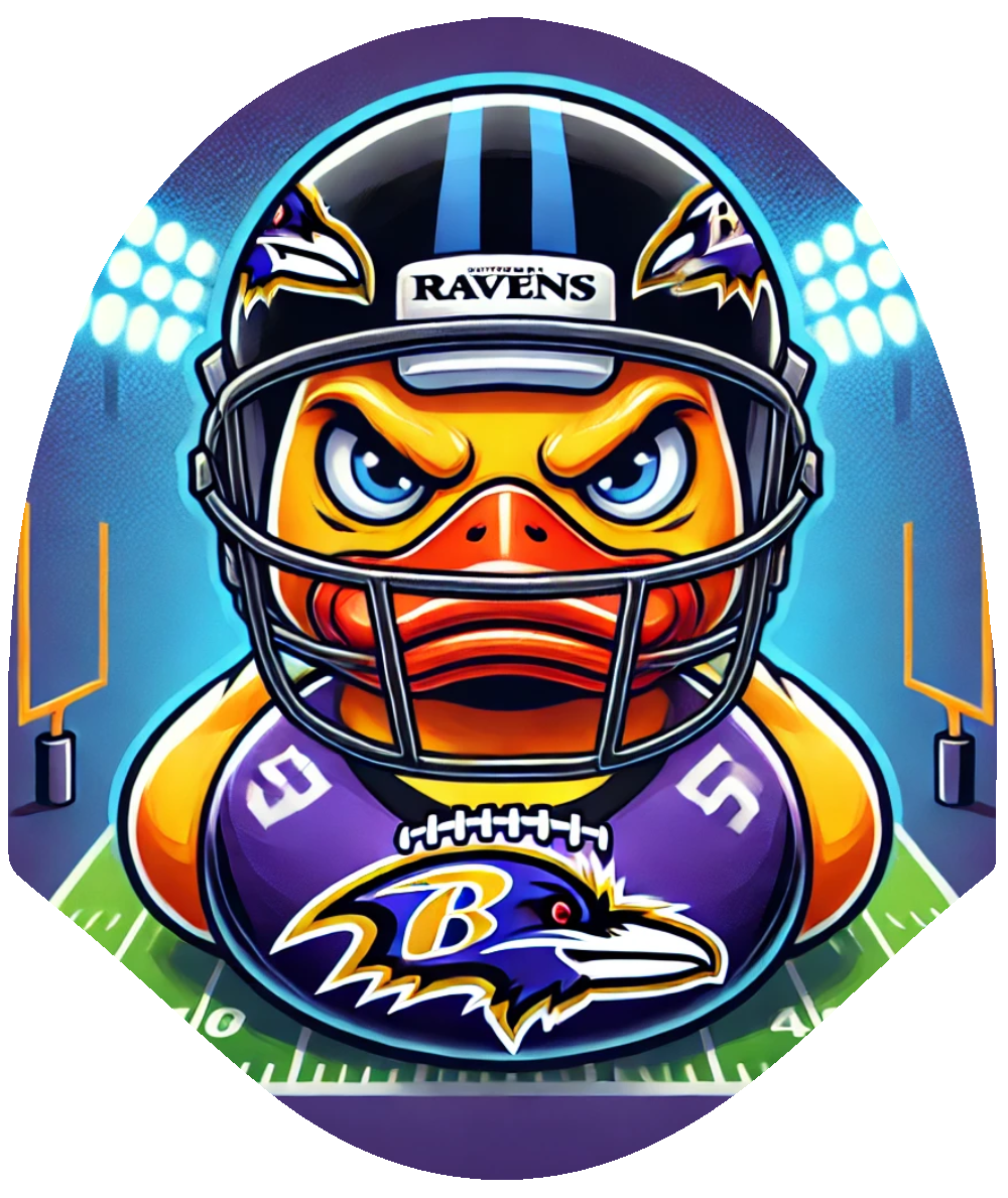 Duck Football - Ravens Car Headrest Cover by HeadzRest