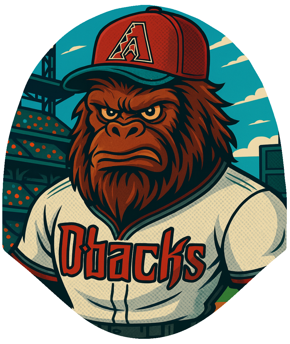 MLB - D-backs Sasquatch Car Headrest Cover by HeadzRest