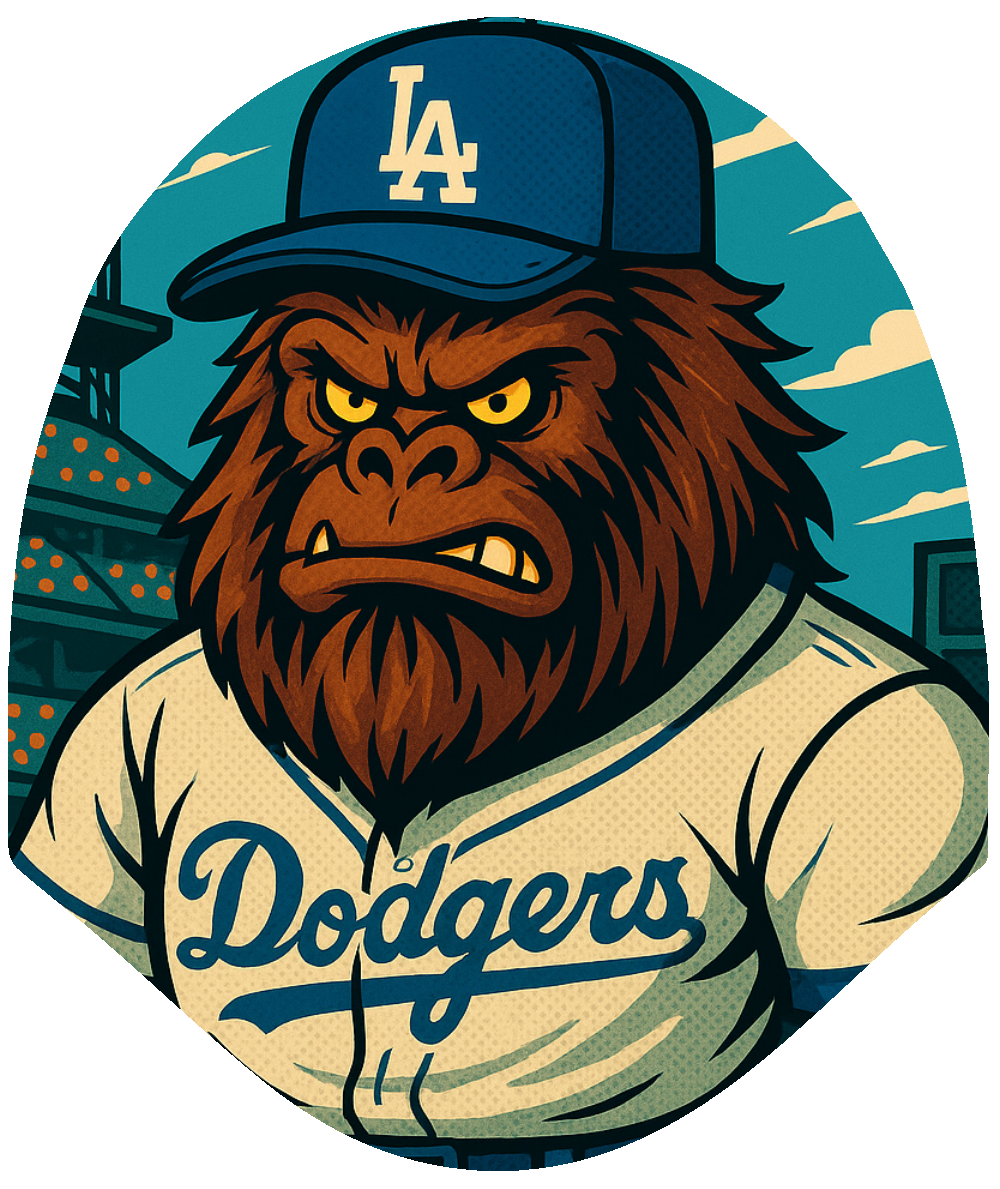 MLB - Dodgers Sasquatch Car Headrest Cover by HeadzRest