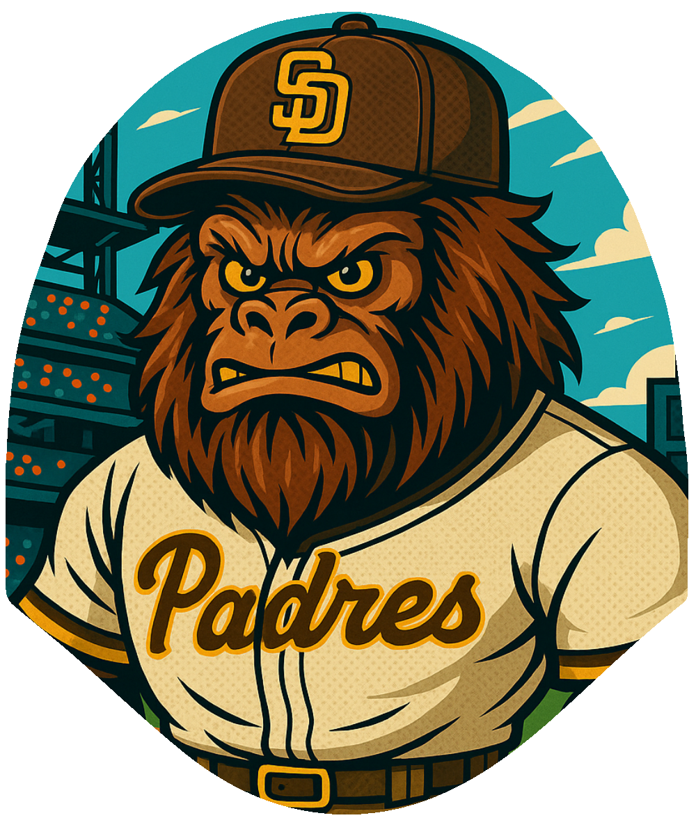 MLB - Padres Sasquatch Car Headrest Cover by HeadzRest