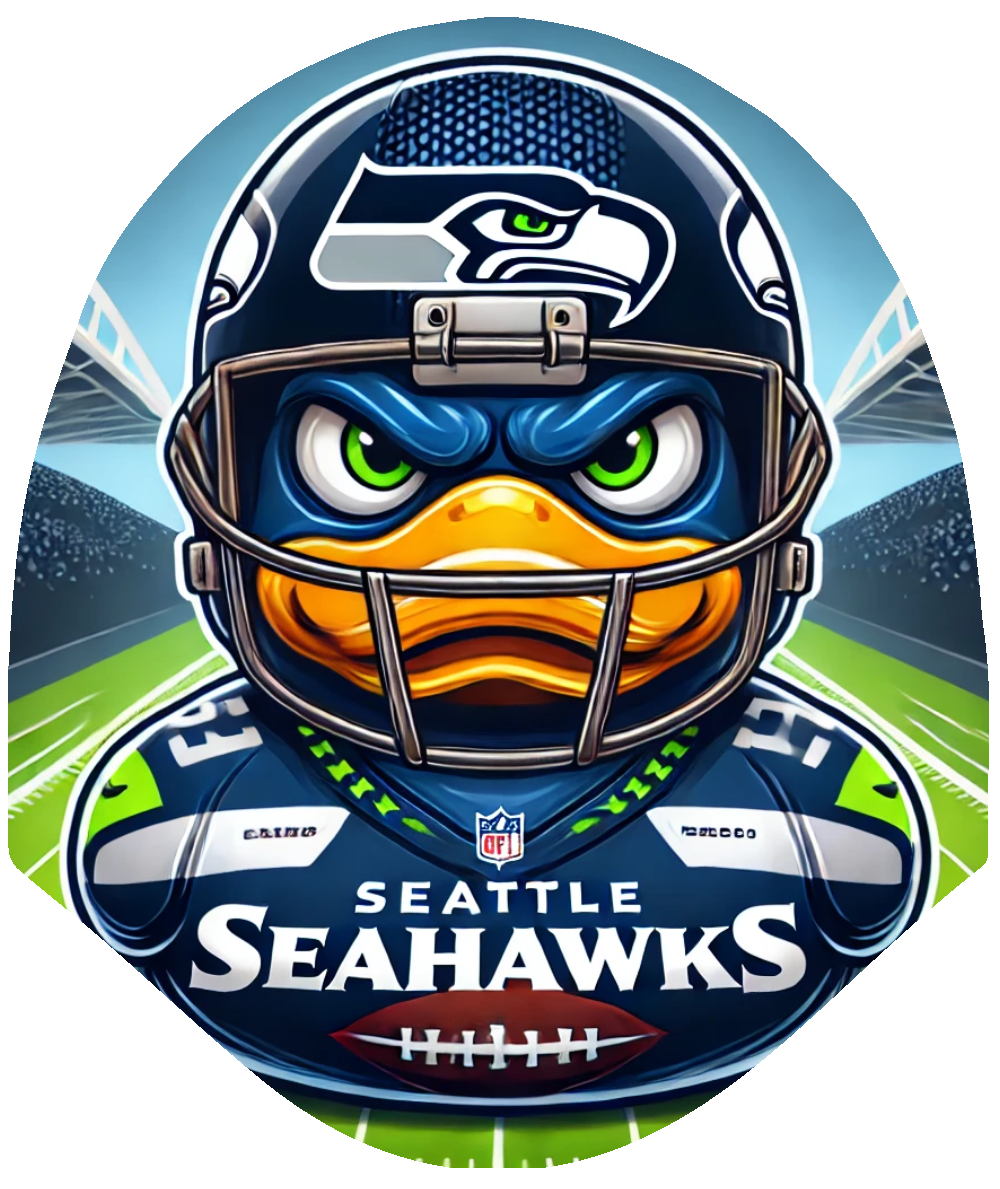 Duck Football - Seahawks Car Headrest Cover by HeadzRest
