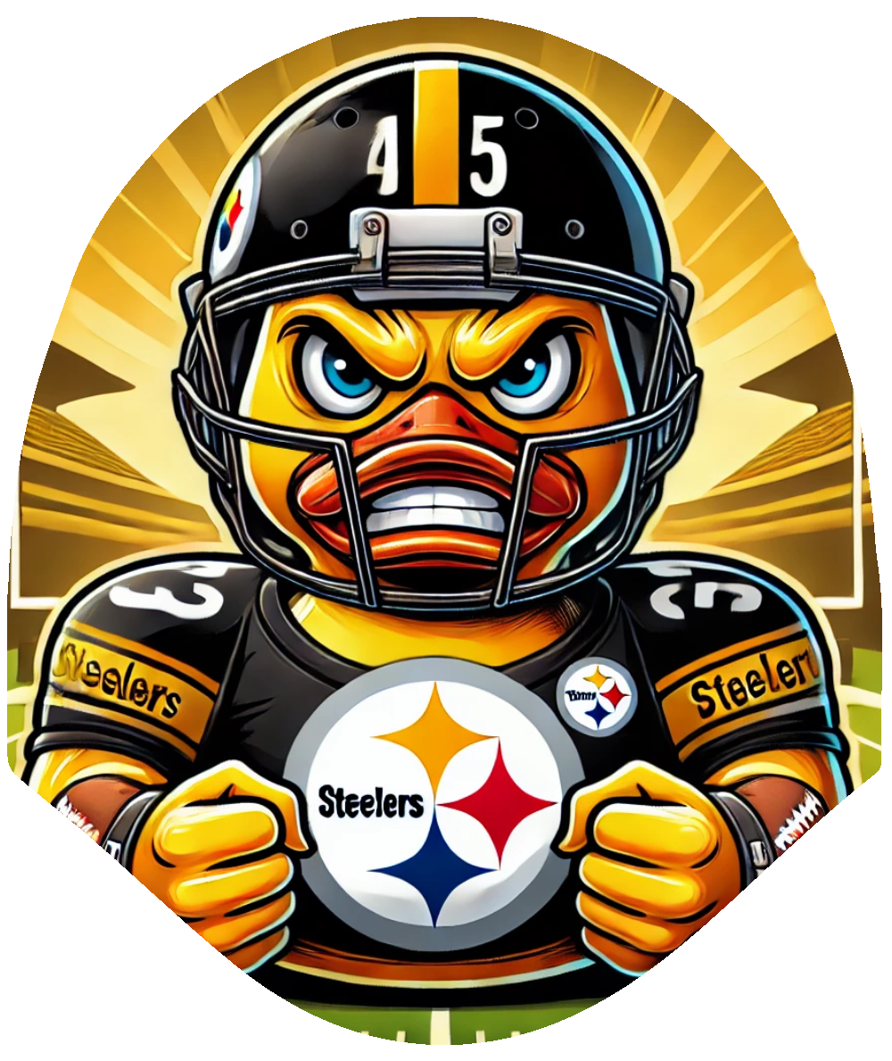 Duck Football - Steelers Car Headrest Cover by HeadzRest