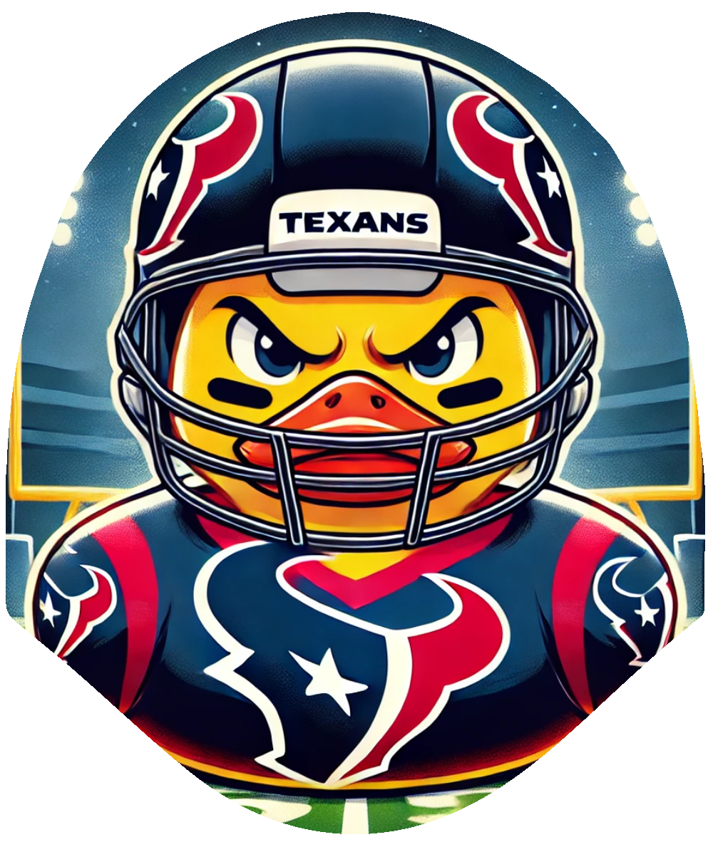 Duck Football - Texans Car Headrest Cover by HeadzRest