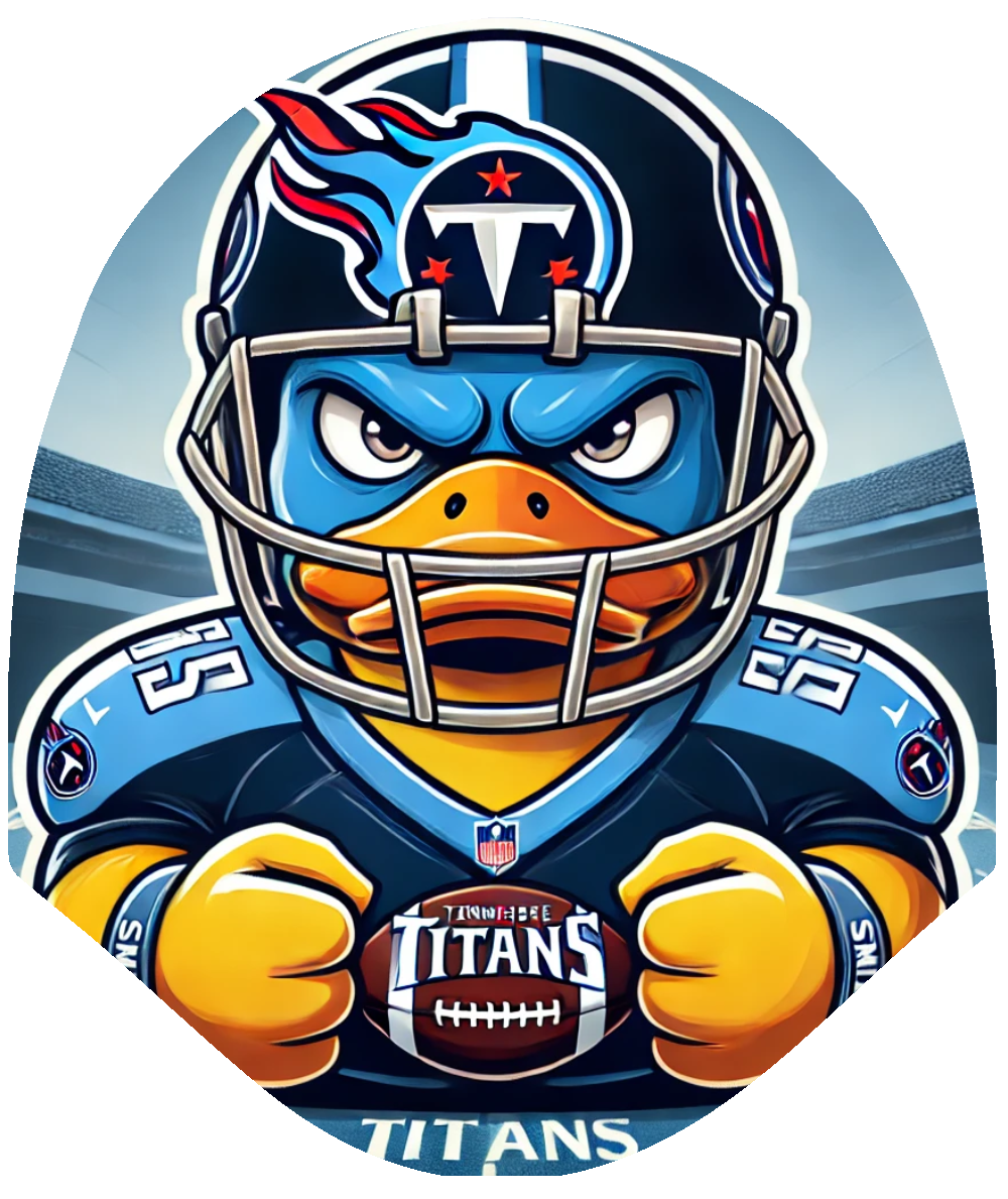 Duck Football - Titans Car Headrest Cover by HeadzRest