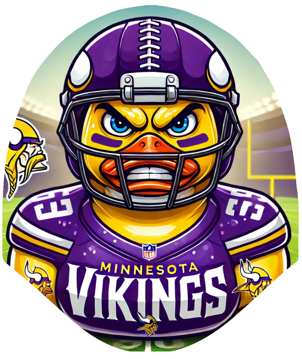 Duck Football - Vikings Car Headrest Cover by HeadzRest