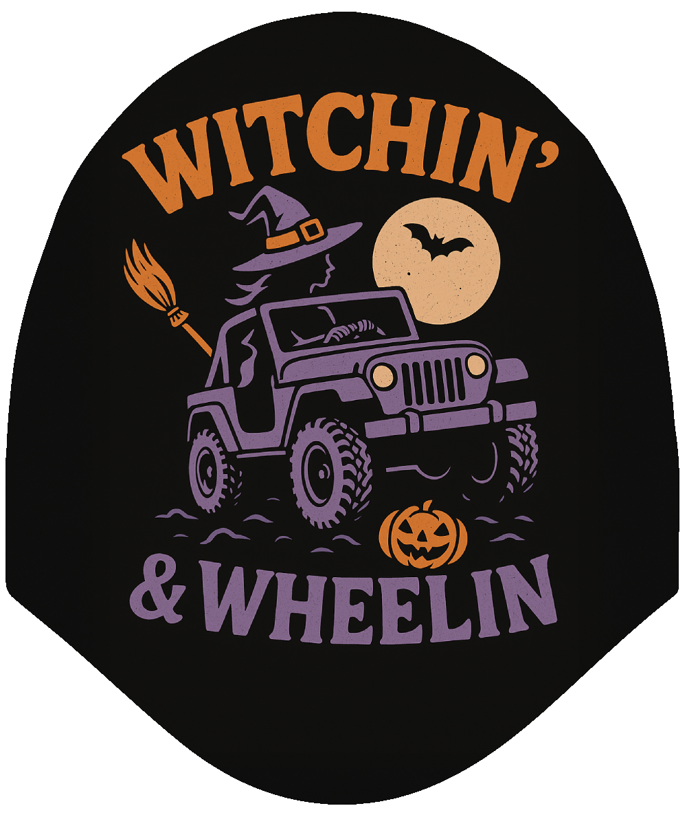 Witchin’ & Wheelin' – Halloween Car Headrest Cover by HeadzRest