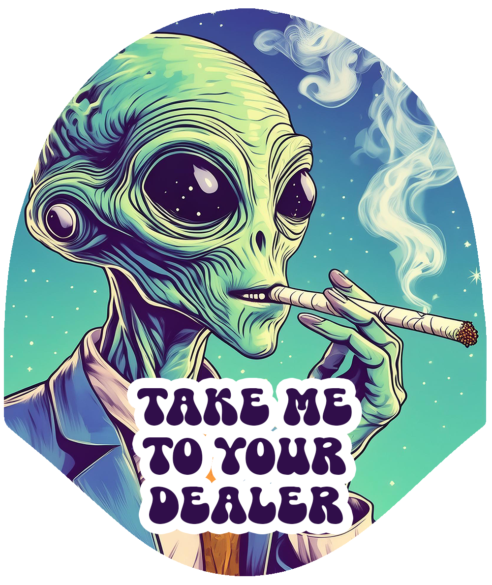 Take Me to Your Dealer – Alien Vibes Car Headrest Cover by HeadzRest