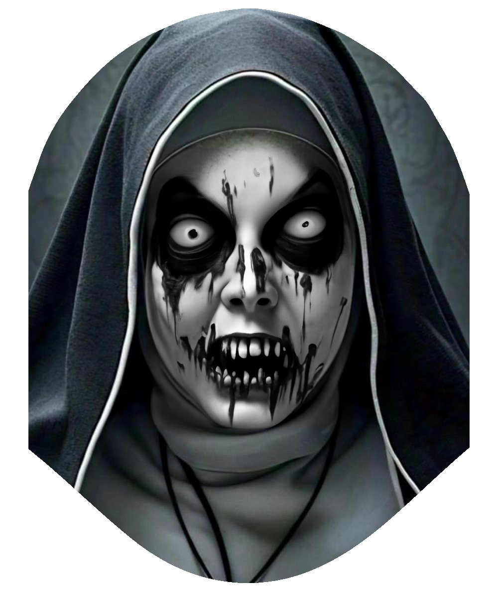 Possessed Sister – Horror Nun Car Headrest Cover by HeadzRest