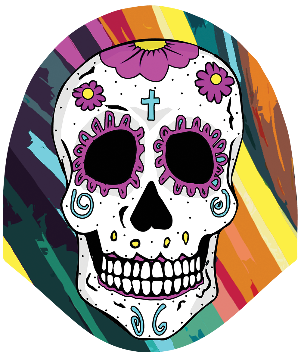 Sugar Skull – Día de los Muertos Car Headrest Cover by HeadzRest