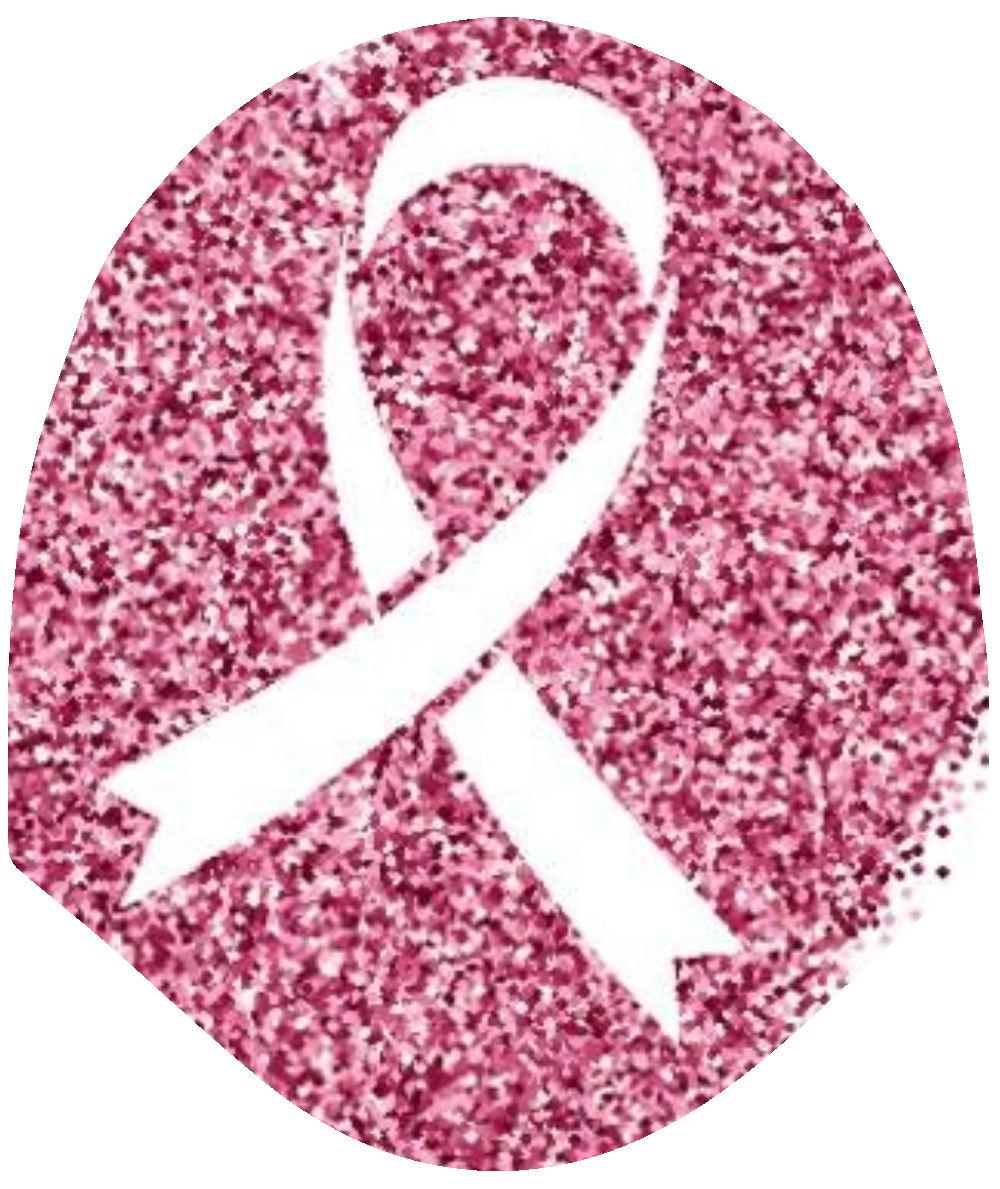 Awareness - BCA Glitter Ribbon Heart – Car Headrest Cover by HeadzRest