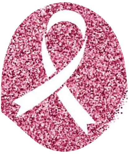 Awareness - BCA Glitter Ribbon Heart – Car Headrest Cover by HeadzRest