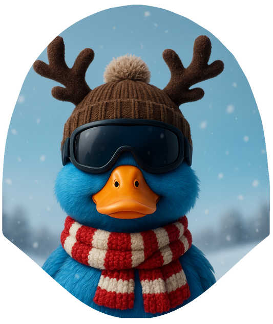 Holiday Duck - Reindeer Car Headrest Cover by HeadzRest