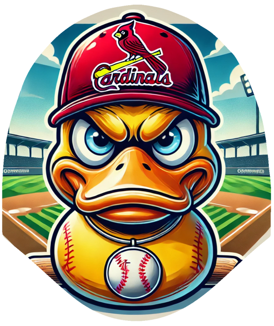 Duck - Baseball - Cardinals Car Headrest Cover by HeadzRest