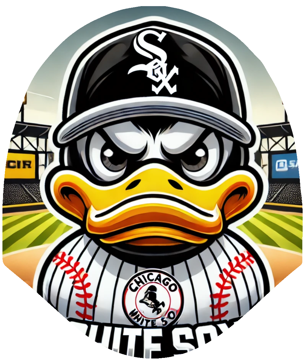 Duck – Baseball White Sox Car Headrest Cover by HeadzRest