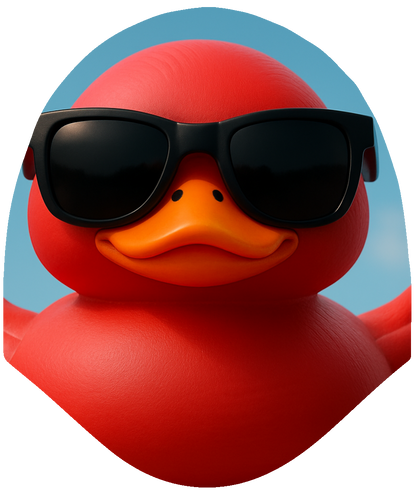 Duck - Jeep Red Car Headrest Cover by HeadzRest