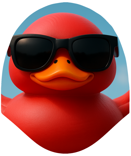 Duck - Jeep Red Car Headrest Cover by HeadzRest