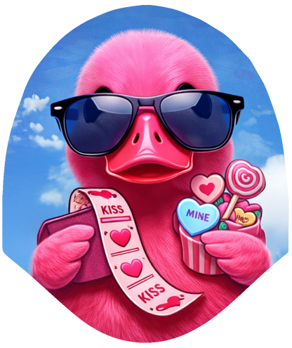 Duck Valentines – Sweet Talker Car Headrest Cover by HeadzRest