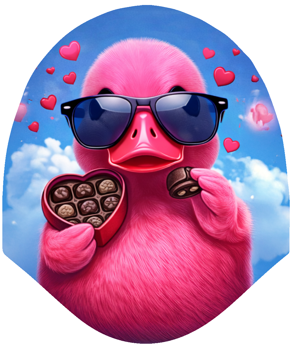 Duck Valentines – Chocolates for You Car Headrest Cover by HeadzRest