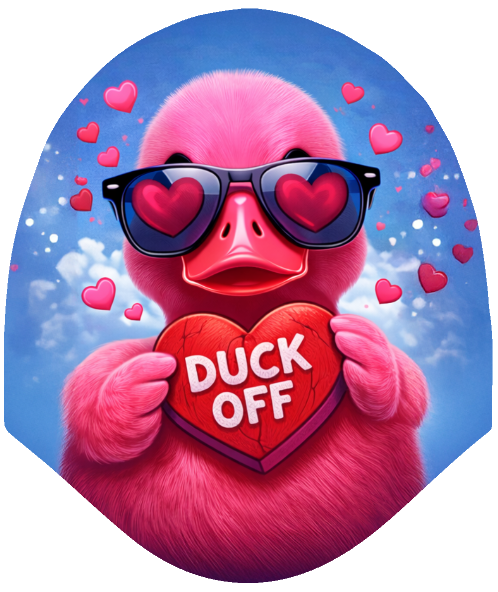 Duck Valentines – Duck Off Car Headrest Cover by HeadzRest