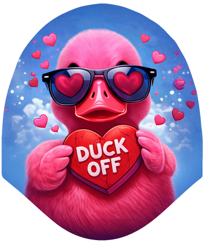 Duck Valentines – Duck Off Car Headrest Cover by HeadzRest