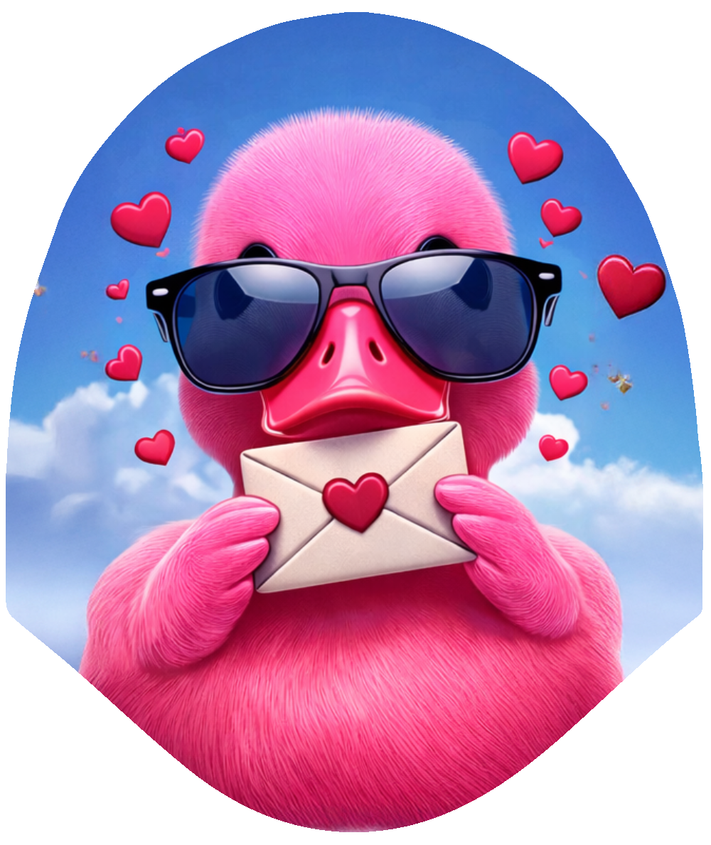 Duck Valentines – Sealed With Love Car Headrest Cover by HeadzRest