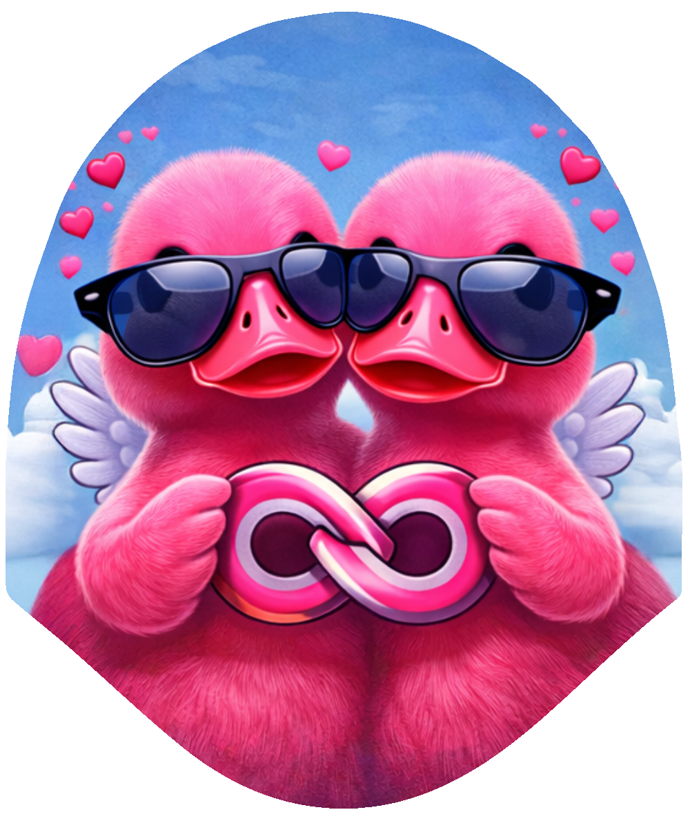 Duck Valentines – Forever & Always Car Headrest Cover by HeadzRest