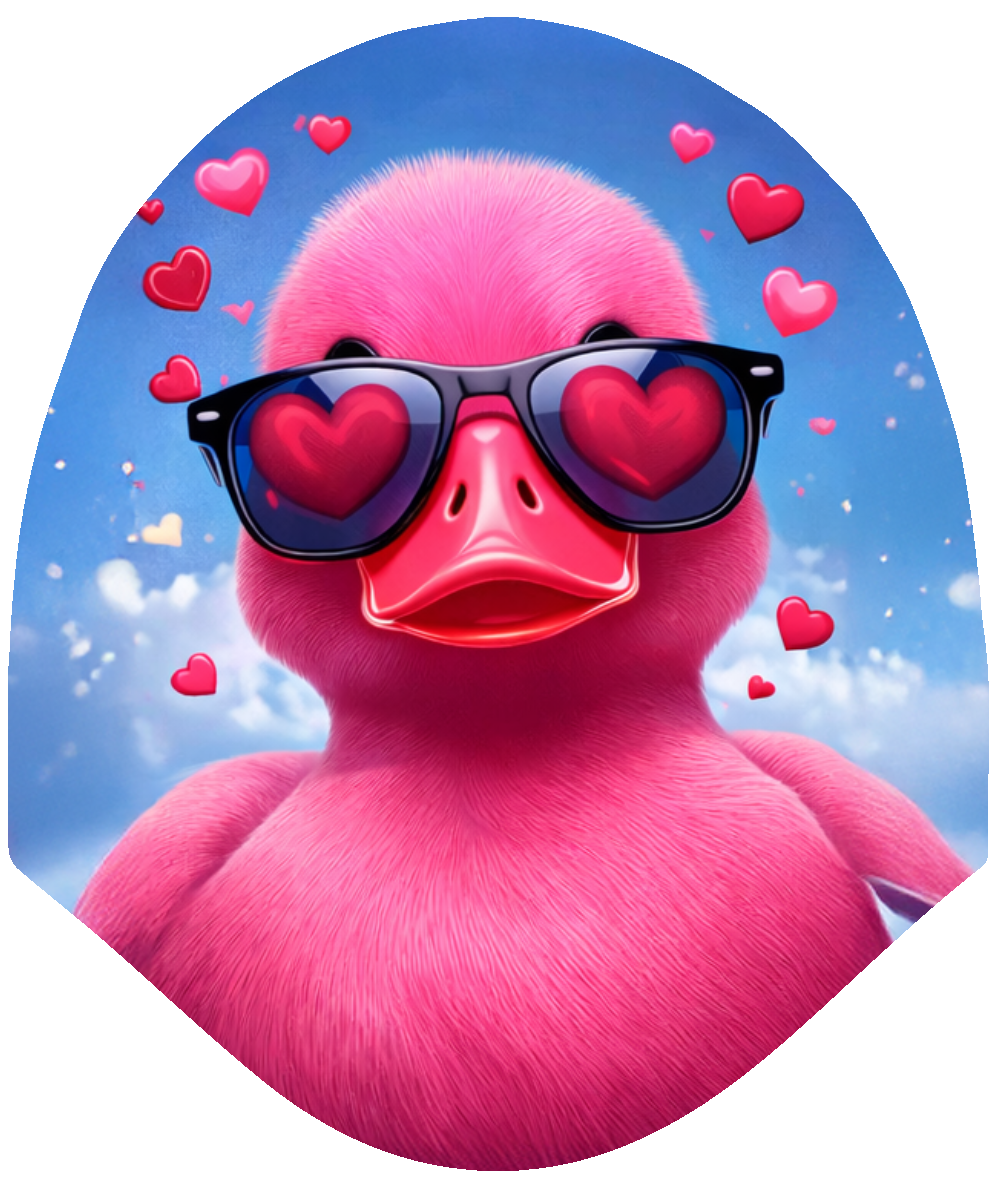 Duck Valentines – Sunnie’s Car Headrest Cover by HeadzRest