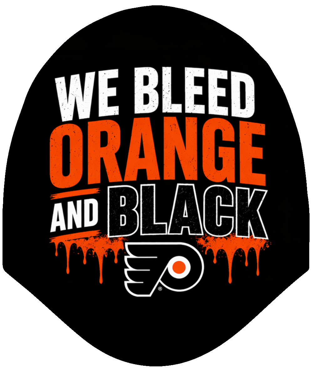 Flyers – We Bleed Orange & Black Car Headrest Cover by HeadzRest