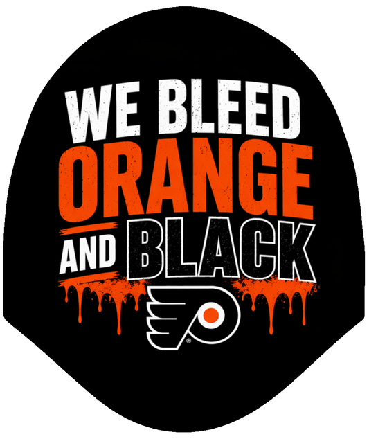 Flyers – We Bleed Orange & Black Car Headrest Cover by HeadzRest