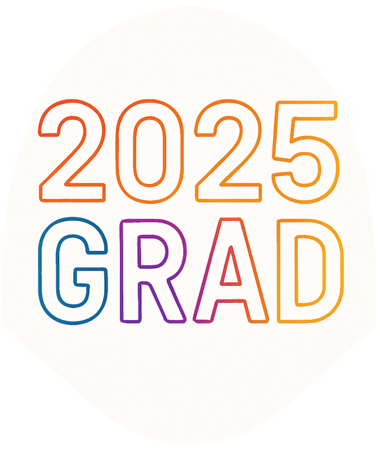 Class of 2025 - Multicolor Graduation Car Headrest Cover by HeadzRest