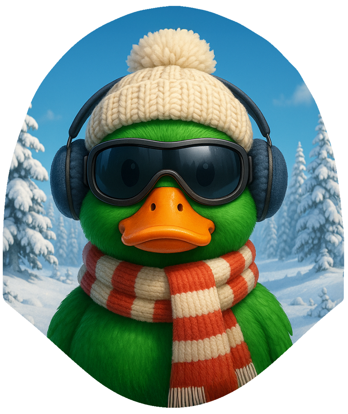 Holiday Duck – Winter Green Car Headrest Cover by HeadzRest