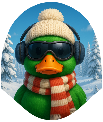 Holiday Duck – Winter Green Car Headrest Cover by HeadzRest