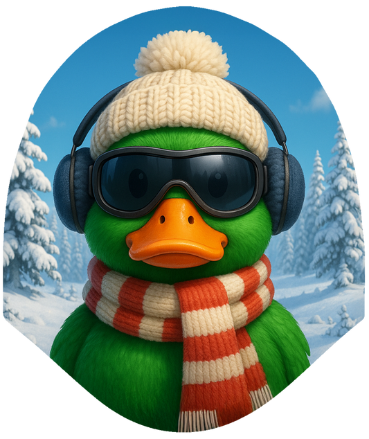 Holiday Duck – Winter Green Car Headrest Cover by HeadzRest