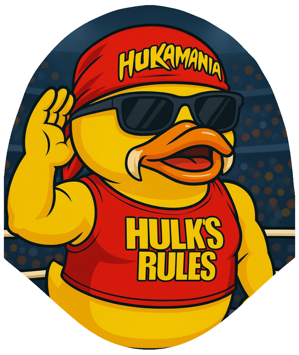 Duck - Wrestling Hulk Car Headrest Cover by HeadzRest