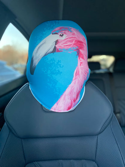 Flamingo - Car Headrest Cover