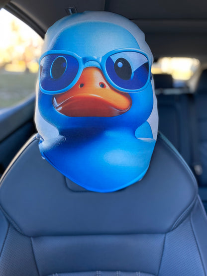 Duck - Blue - Car Headrest Cover