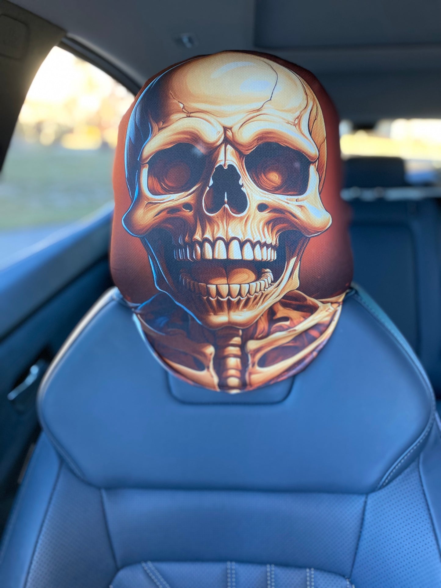 Funny Bones - Car Headrest Cover