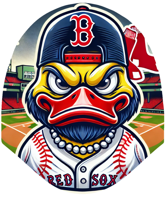 Duck Baseball - Red Sox Inspired Car Headrest Cover by HeadzRest