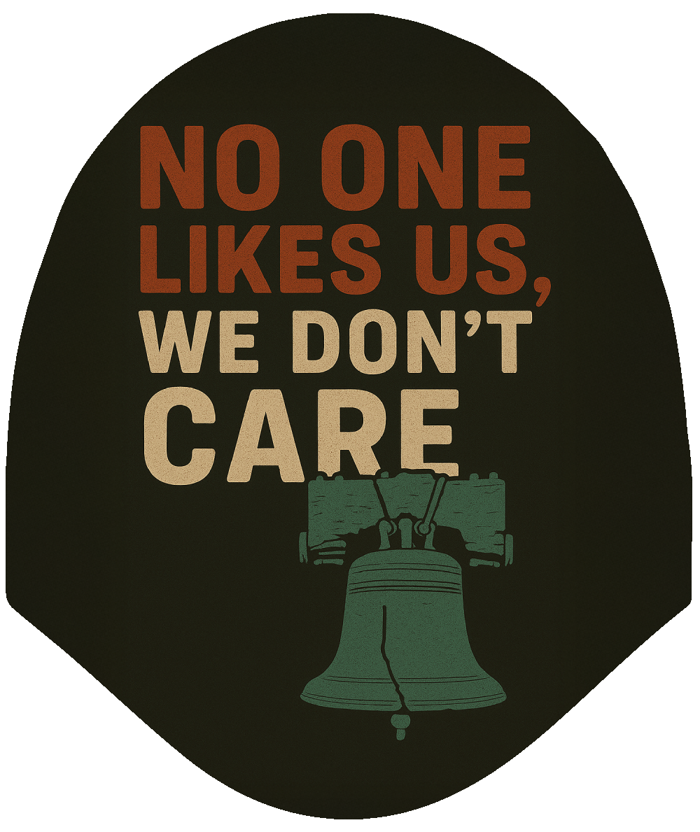 No One Likes Us – Liberty Bell Car Headrest Cover by HeadzRest