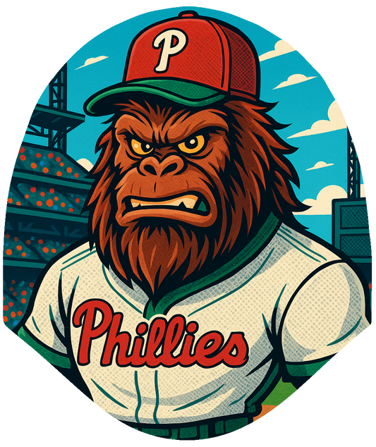 MLB - Phillies Sasquatch Car Headrest Cover by HeadzRest