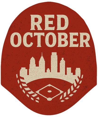 Red October – Baseball Skyline Car Headrest Cover by HeadzRest