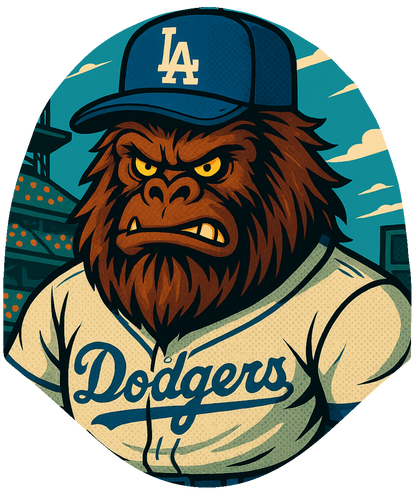 MLB - Dodgers Sasquatch Car Headrest Cover by HeadzRest