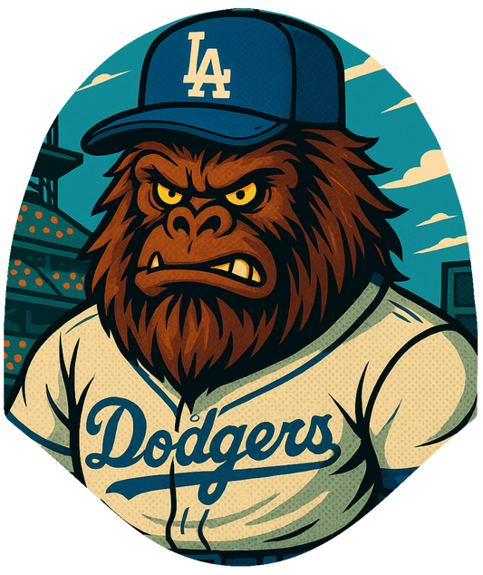 MLB - Dodgers Sasquatch Car Headrest Cover by HeadzRest