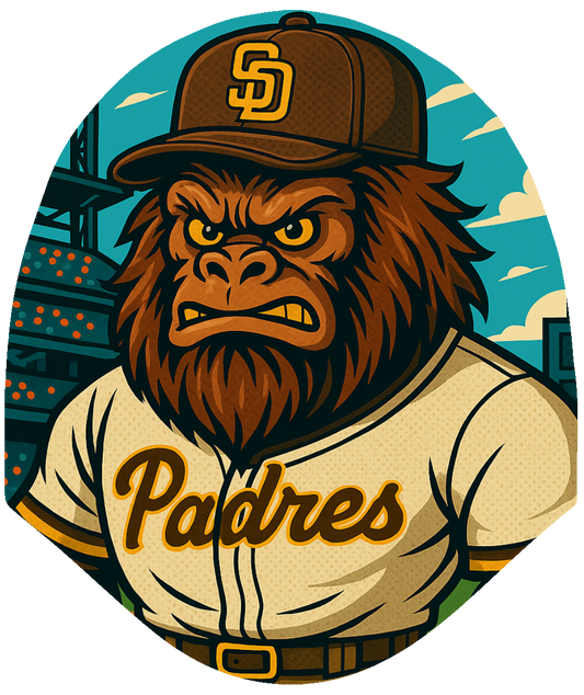 MLB - Padres Sasquatch Car Headrest Cover by HeadzRest