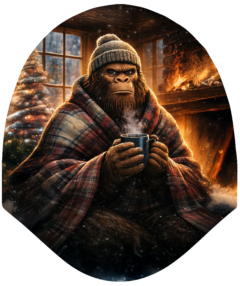 Sasquatch Season – Cozy Cabin Car Headrest Cover by HeadzRest