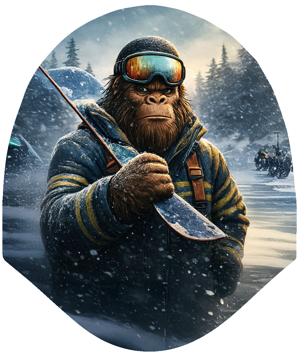 Sasquatch Season – Alpine Shredder Car Headrest Cover by HeadzRest